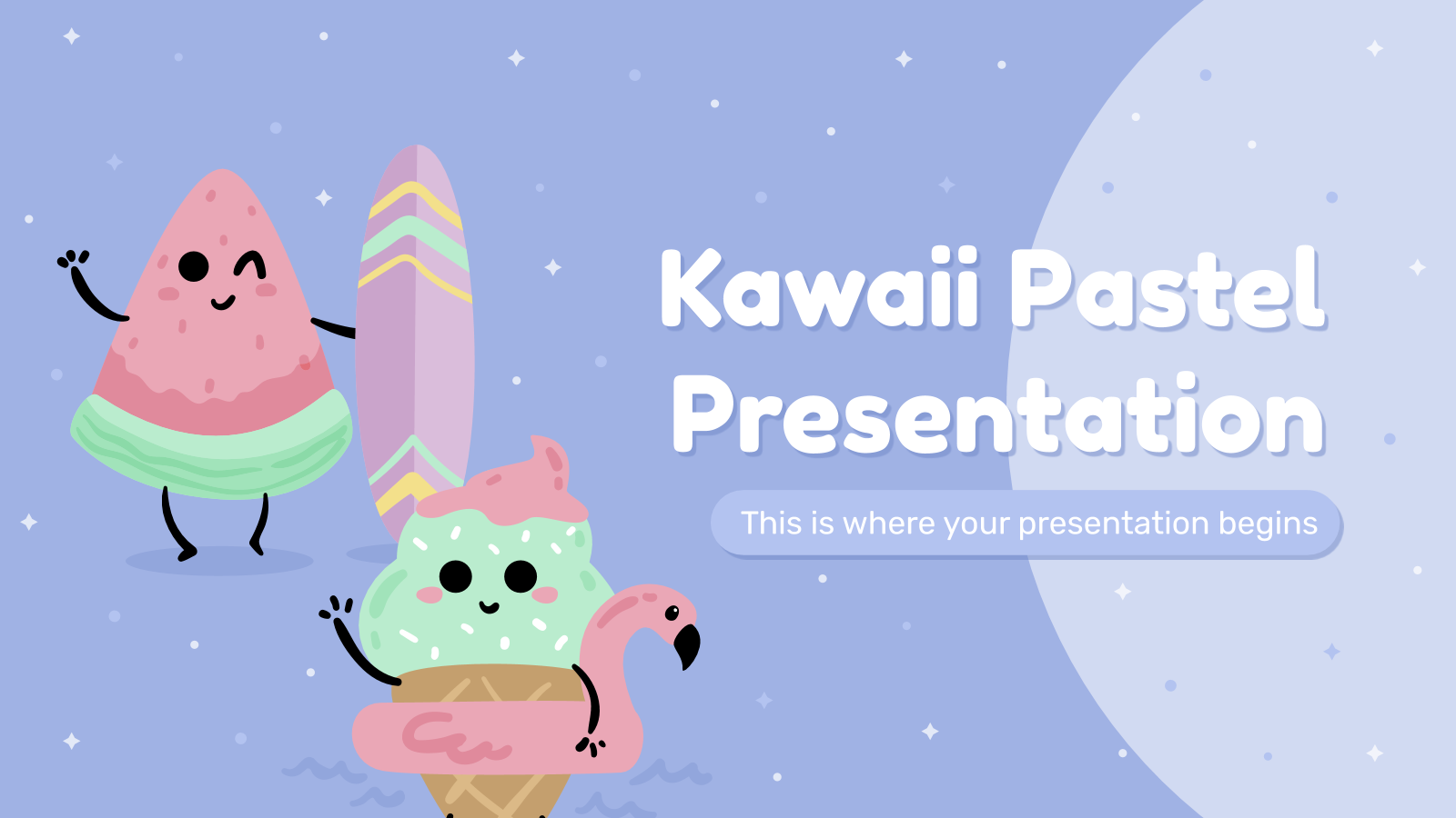 Kawaii粉彩PowerPoint模板